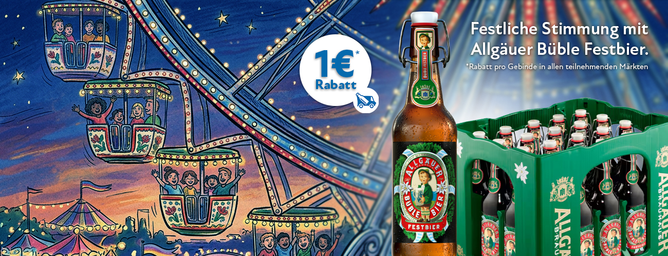 Allgäuer Büble Festbier Rabattaktion 1 Euro - KW 42-44 iin 2026